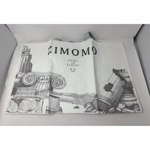 PopMart Zimomo Angel in‎ Clouds Tote Bag White Canvas Graphic Print 26" New